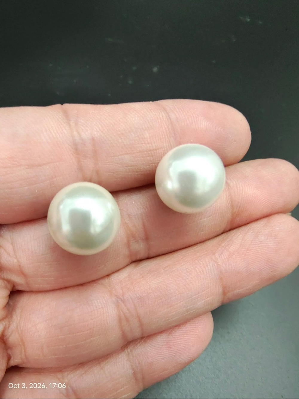 NWOT DELMAR Sterling Silver 925 Cultured Freshwater Pearl Stud Earrings MRSP $75